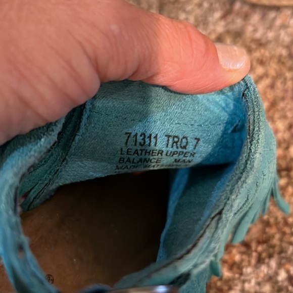 Minnetonka fringe wedges Turquoise 7! - Picture 7 of 8